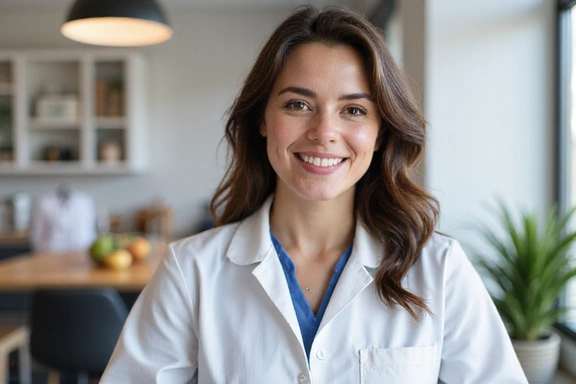 Porträt einer lächelnden Ernährungsberaterin